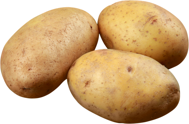 Raw Potatoes Cutout